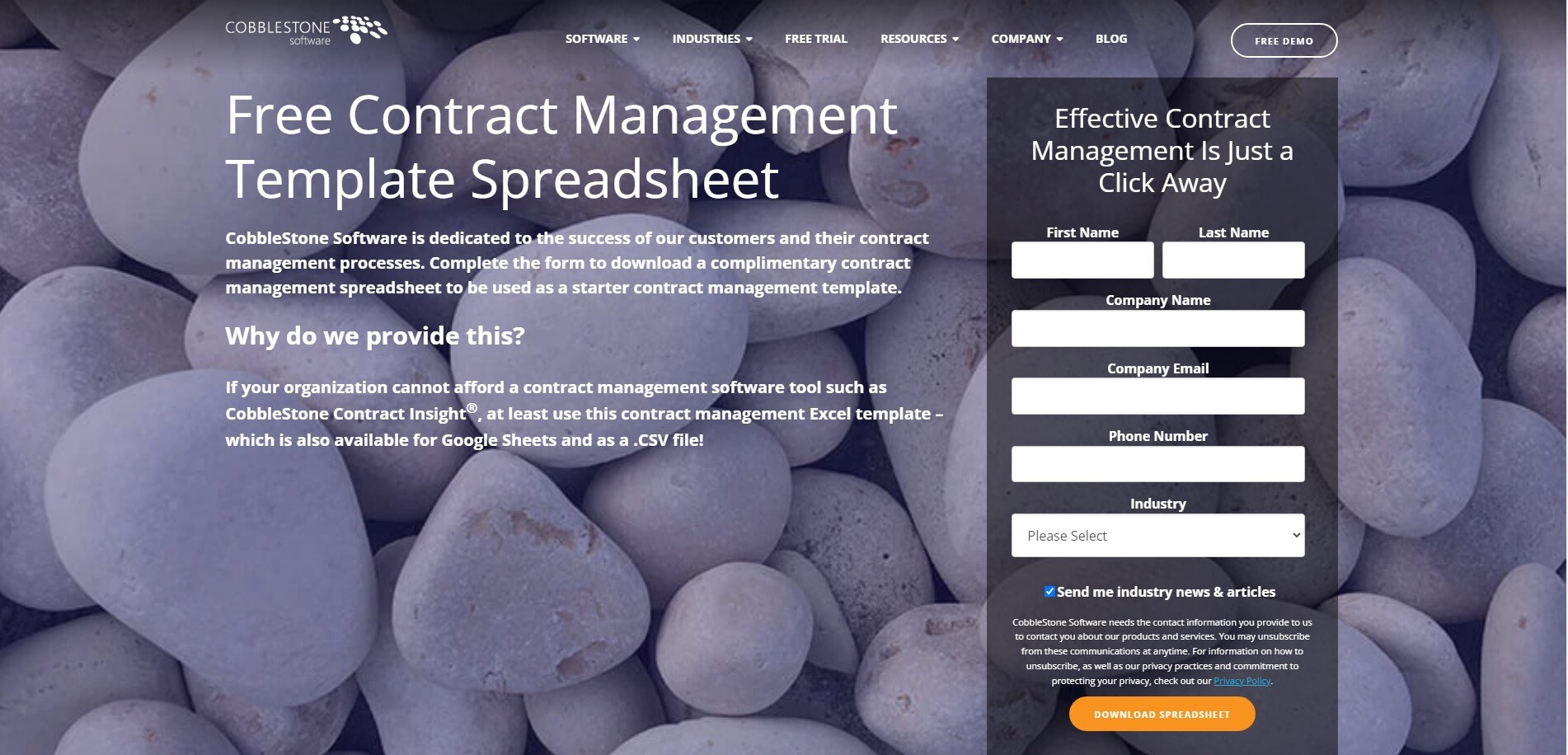 Contract Management Template