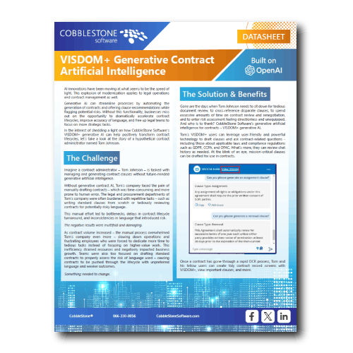 Thumbnail - Data Sheet - Design 2024 - VISDOM+ Generative Contract AI